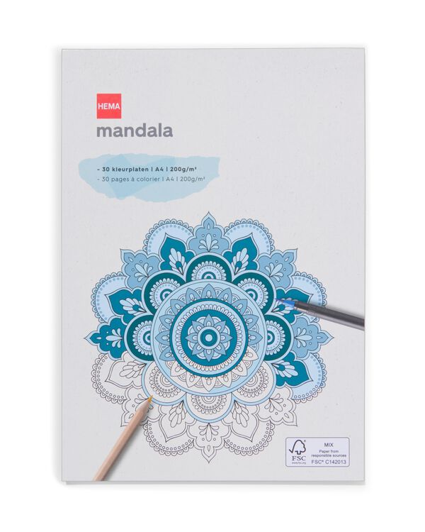 mandala kleurboek A4 - 60720181 - HEMA