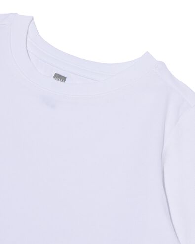 kinder t-shirts - biologisch katoen - 2 stuks wit 146/152 - 30729685 - HEMA