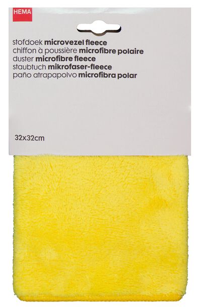 microvezel fleece stofdoek 32x32 geel - 20510135 - HEMA