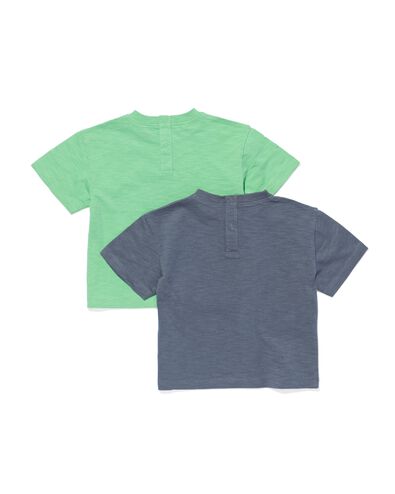 baby t-shirts - 2 stuks groen 68 - 33102152 - HEMA