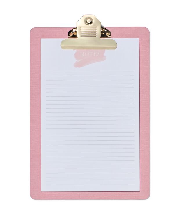 klembord 26x18 stof roze - 14190070 - HEMA