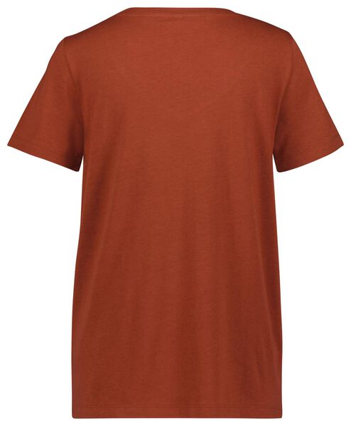 dames t-shirt bruin - 1000024871 - HEMA