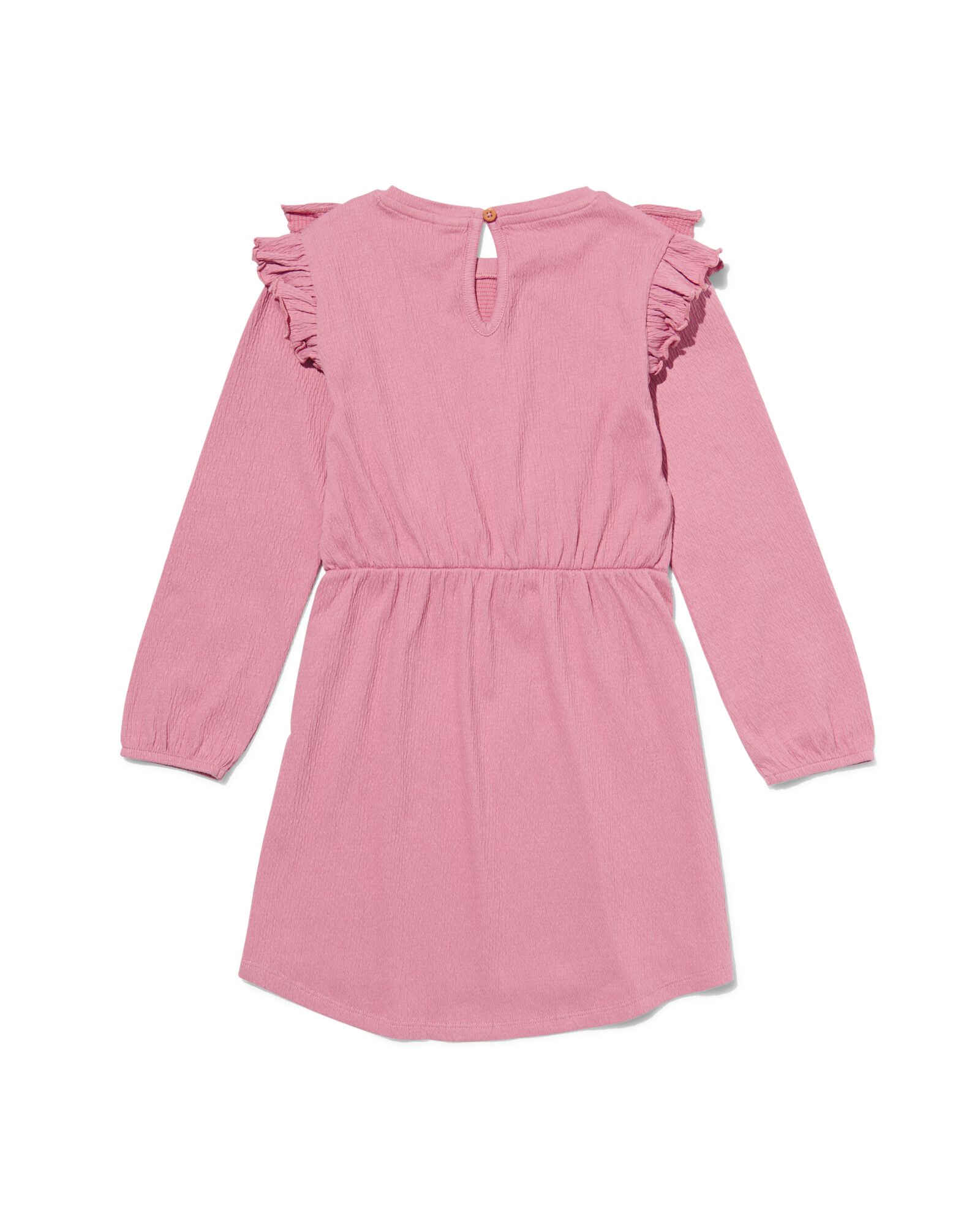 kinder jurk met ruffles oudroze - 1000031911 - HEMA
