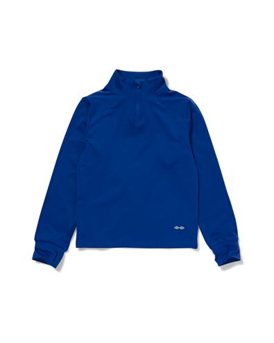 kinder fleece sportshirt felblauw 110/116 - 36090325 - HEMA