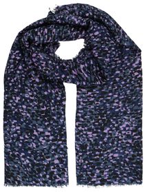 dames sjaal 200x80 gekleurde stippen blauw - 1790049 - HEMA