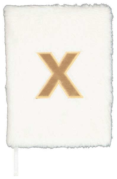notitieboek A5 fluffy letter X - 61120151 - HEMA