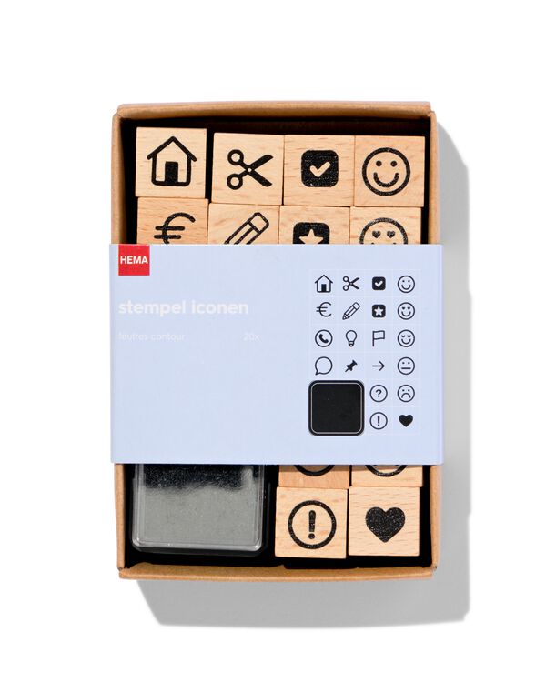 stempelset iconen 21-delig - 14470066 - HEMA