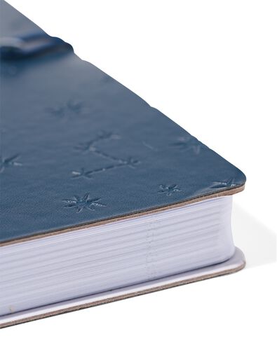 notitieboek A5 gelinieerd PU blauw  - 14170147 - HEMA