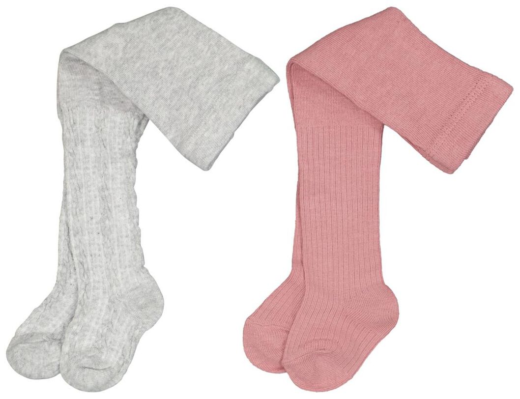 baby maillots rib - 2 paar roze - 1000025164 - HEMA
