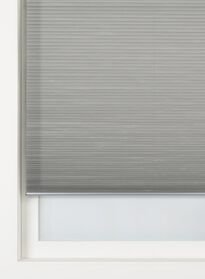 plissé dubbel lichtdoorlatend / witte achterzijde 25 mm grijs grijs - 1000016422 - HEMA