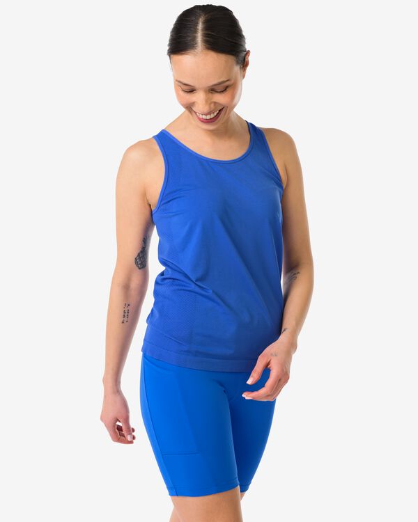 dames bikershort felblauw felblauw - 36060048BRIGHTBLUE - HEMA