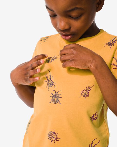 kinder t-shirt insecten geel - 1000030678 - HEMA