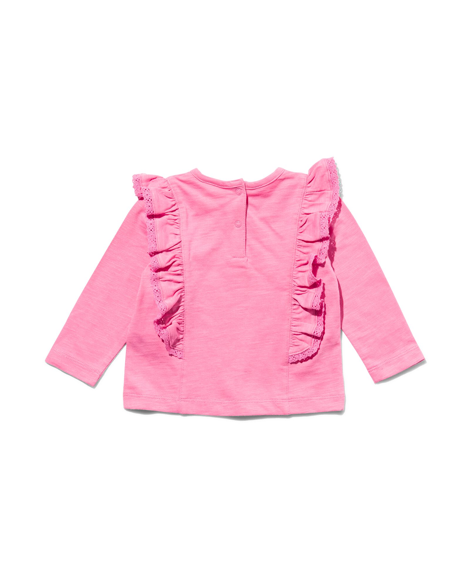 baby blouse met ruffles felroze - 1000029725 - HEMA