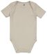 romper met bamboe stretch rib beige 86/92 - 33329724 - HEMA