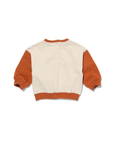 baby sweater met kleurblokken bruin 86 - 33179545 - HEMA