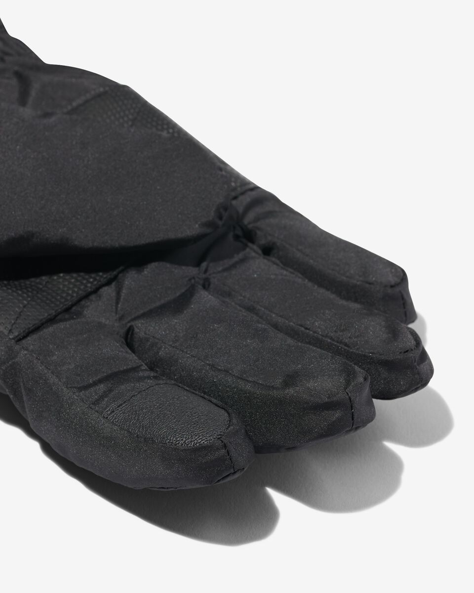 kinder handschoenen waterafstotend met touchscreen zwart zwart - 1000028927 - HEMA