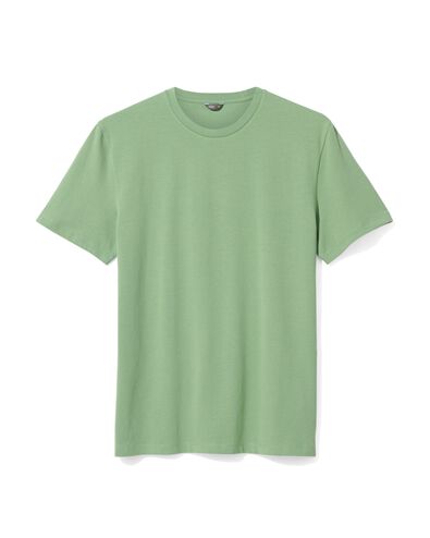 heren t-shirt regular fit o-hals groen XXL - 2114044 - HEMA