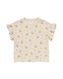 kinder t-shirt met ribbels gebroken wit 122/128 - 30863069 - HEMA