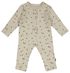 newborn jumpsuit bladeren ecru - 1000028733 - HEMA