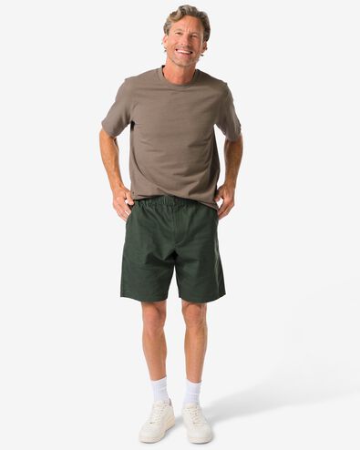 heren korte broek Jan  donkergroen donkergroen - 2140601DARKGREEN - HEMA