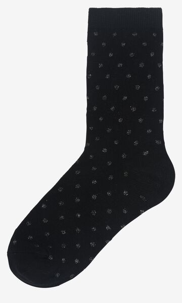 Senator Macadam Optimistisch dames sokken met katoen en glitters - 2 paar zwart - HEMA