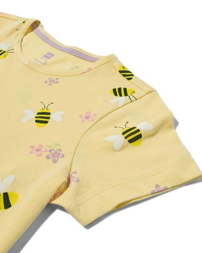 kinder nachthemd katoen bijen geel 122/128 - 23041683 - HEMA