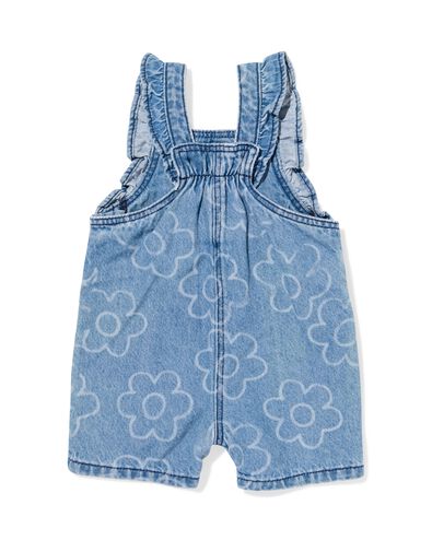 babytuinbroek denim bloemen denim denim - 33008370DENIM - HEMA