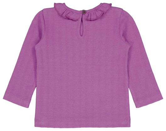 baby t-shirt ruffle roze 86 - 33052425 - HEMA