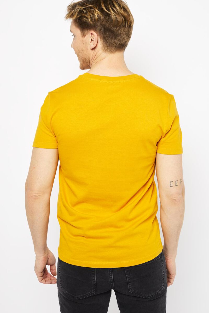 De databank leeuwerik Gluren heren t-shirt geel - HEMA