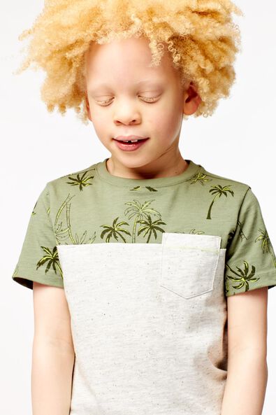 kinder t-shirt palmbomen groen - 1000024044 - HEMA