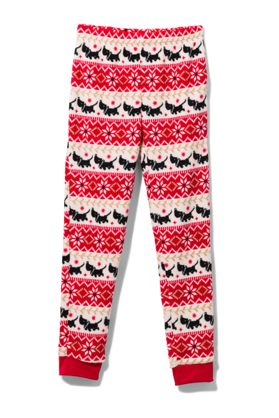 dames pyjama Takkie katoen/fleece rood rood - 1000029527 - HEMA