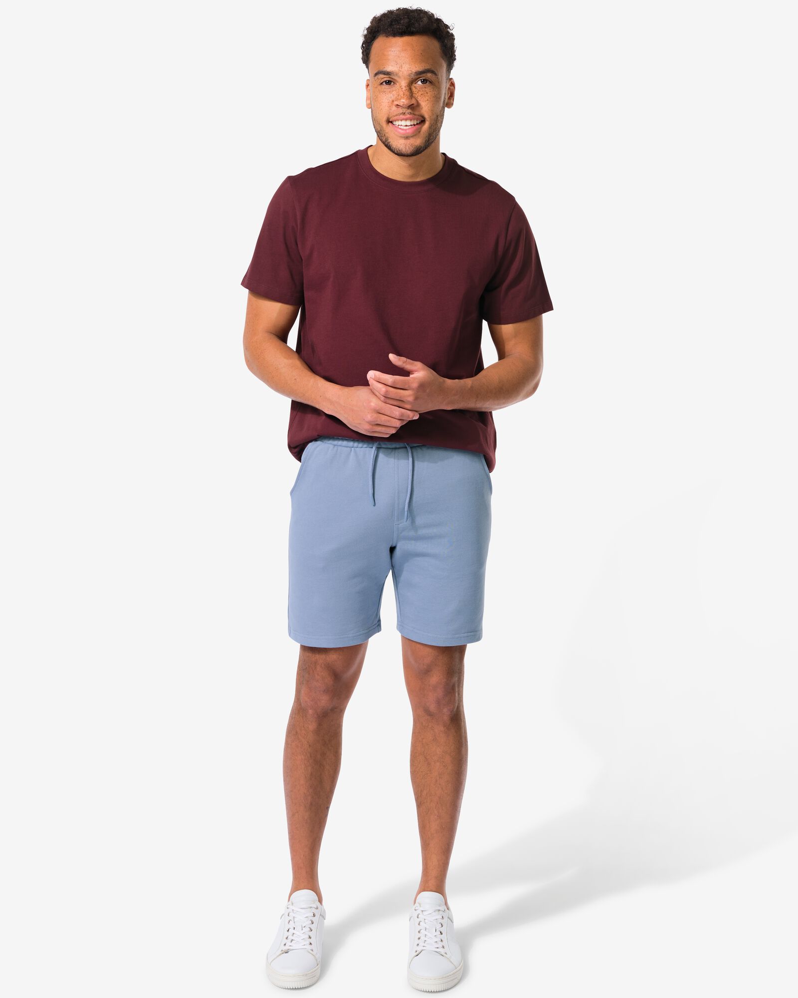 heren sweatshort blauw blauw - 2109950BLUE - HEMA