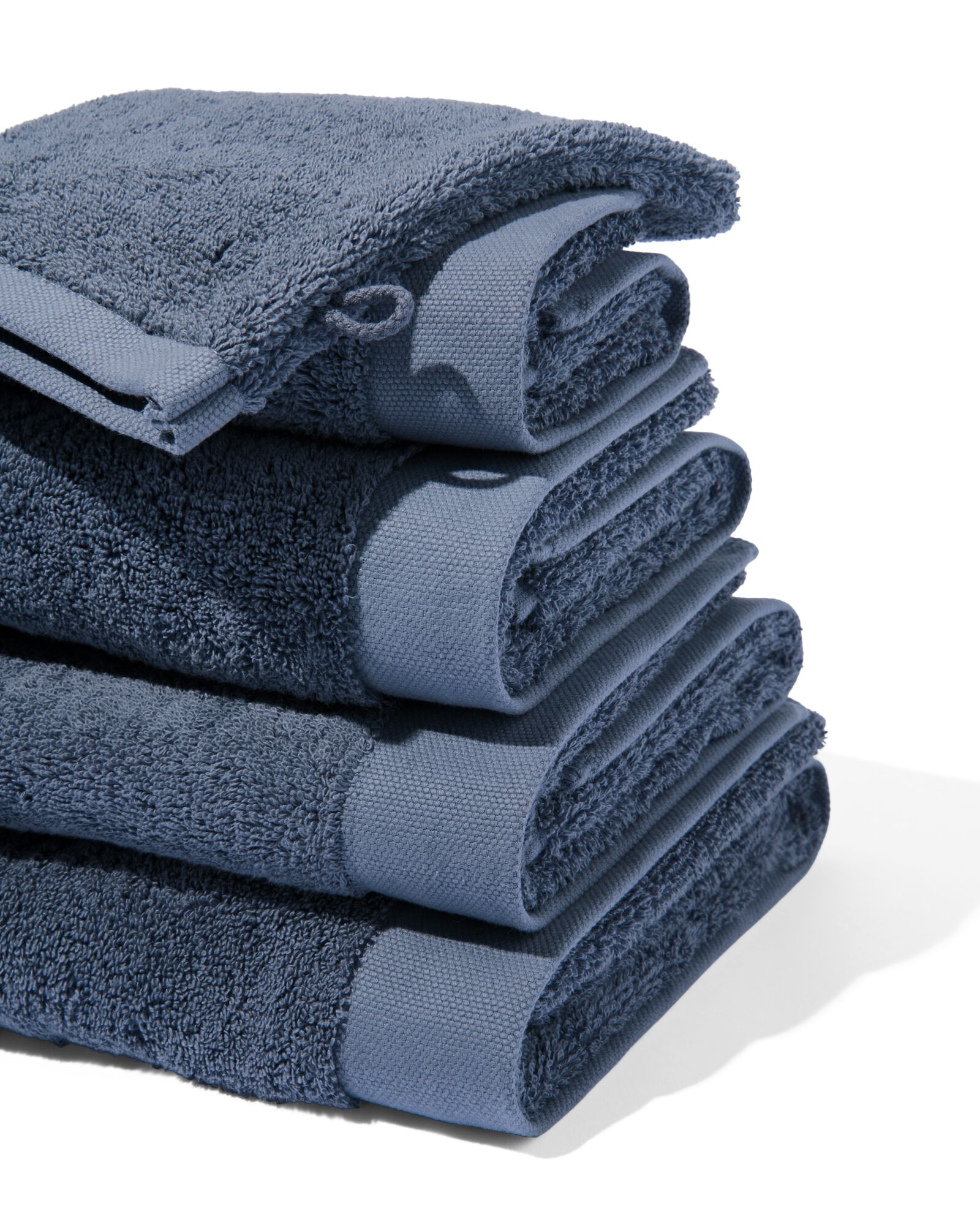 handdoeken - hotel extra zacht middenblauw middenblauw - 2000000079 - HEMA