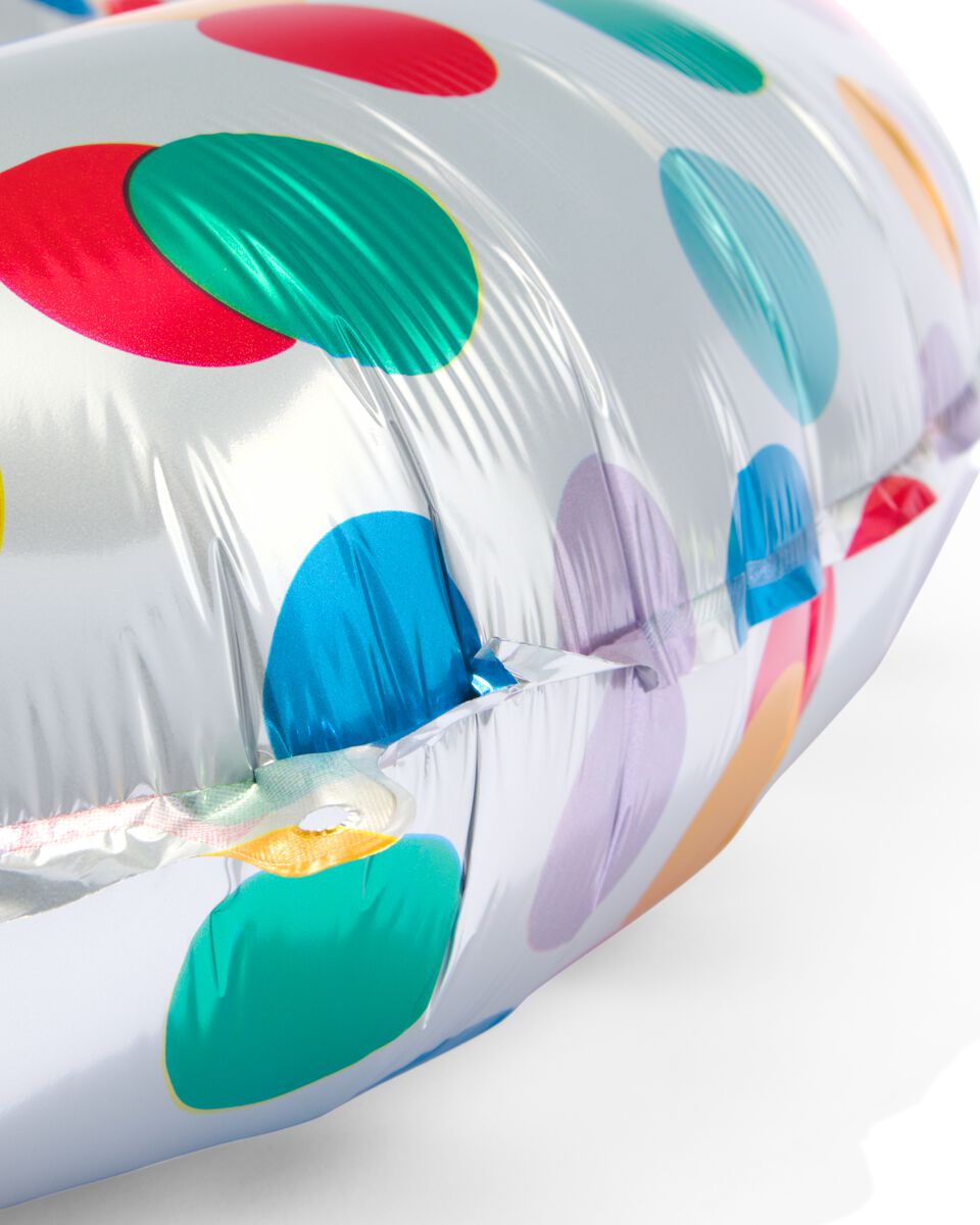 veer beloning geluk folieballon met confetti XL cijfer 1 - HEMA