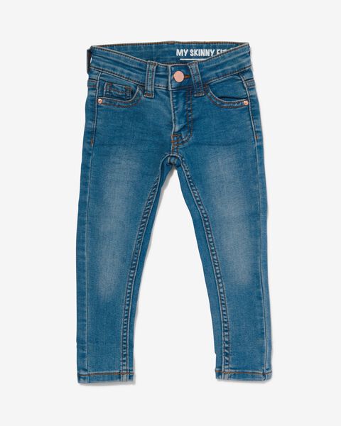 kinder jeans skinny fit middenblauw 104 - 30874847 - HEMA