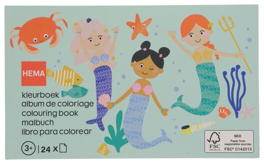 kleurboek A6 zeemeerminnen - 15910187 - HEMA