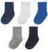 baby sokken met katoen - 5 paar blauw blauw - 1000028757 - HEMA