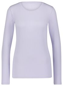 dames t-shirt Clara rib lila lila - 1000026752 - HEMA