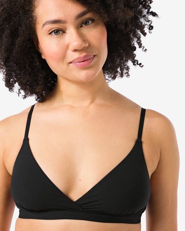 bralette zonder beugel zwart zwart - 21900228BLACK - HEMA