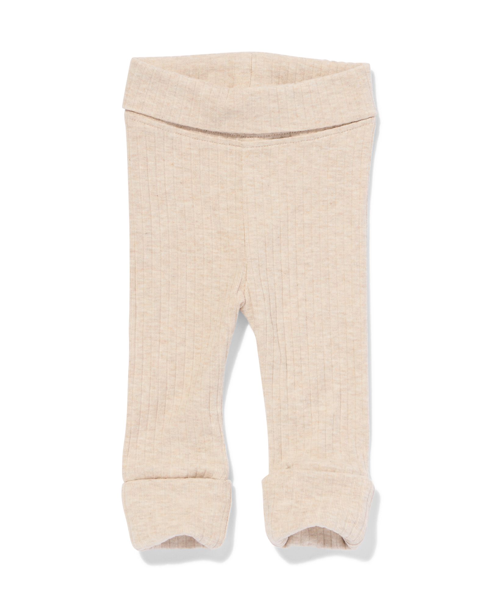 newborn meegroei legging rib met bamboe zand zand - 33481120SAND - HEMA