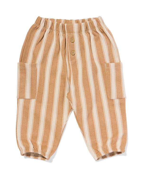 baby sweatbroek strepen bruin bruin - 33166570BROWN - HEMA