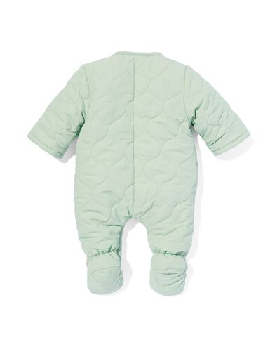newborn padded jumpsuit  groen 56 - 33473612 - HEMA