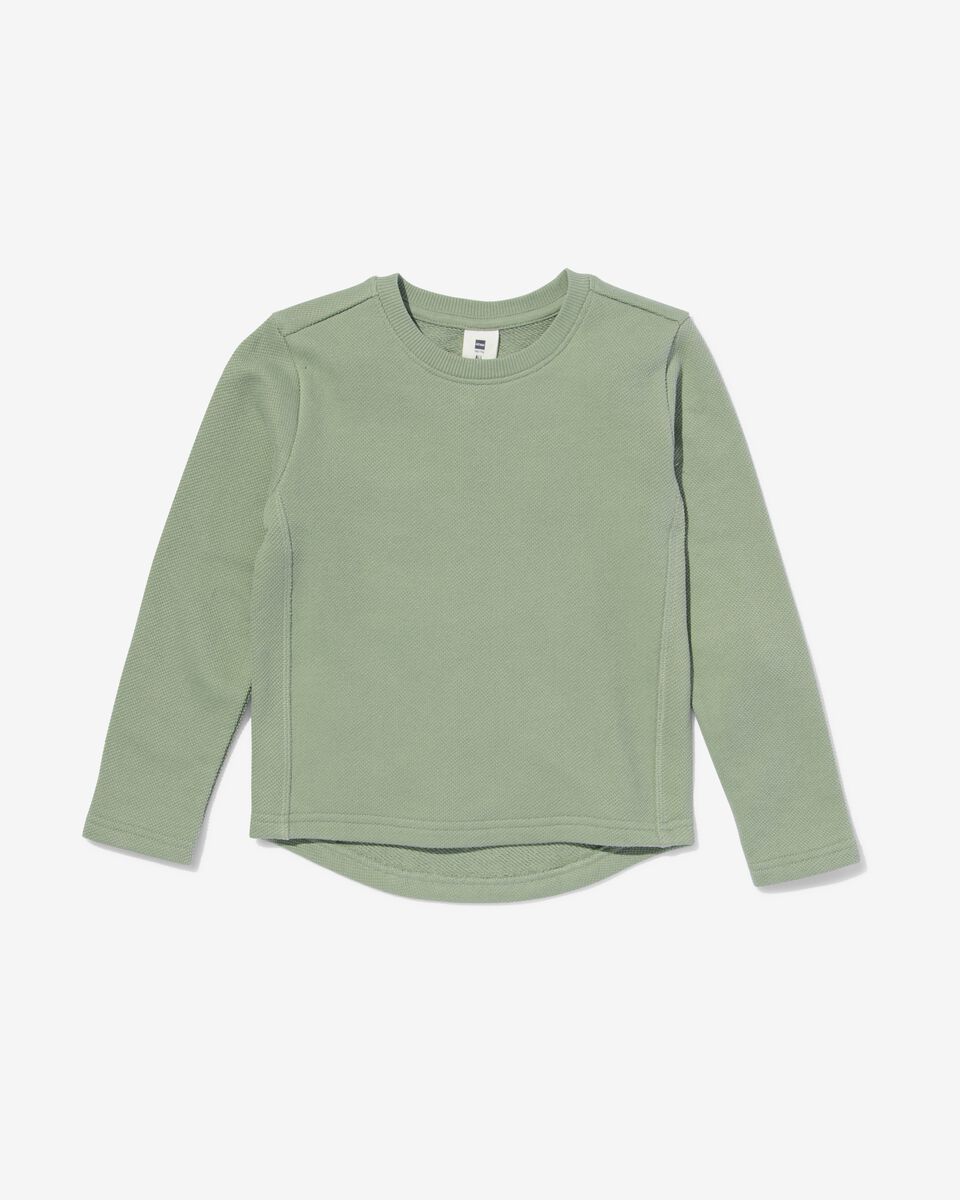 kinder sweater structuur groen groen - 1000032472 - HEMA