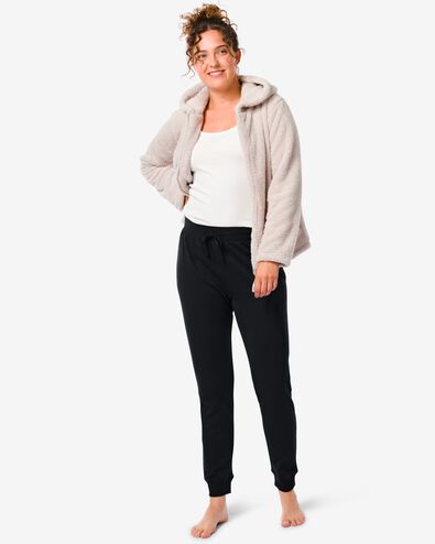 dames lounge sweatbroek katoen zwart zwart - 23460045BLACK - HEMA