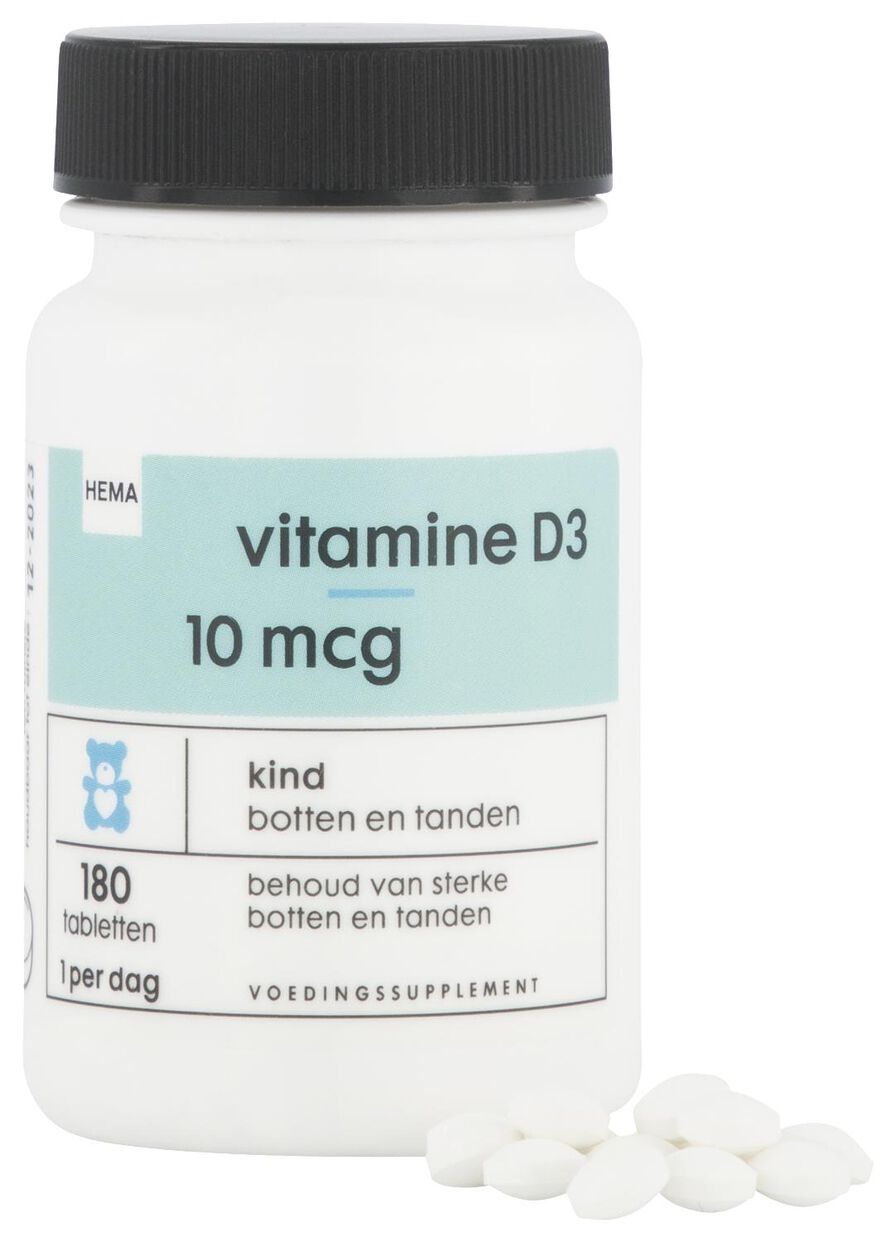 slagader gesponsord gezond verstand vitamine D3 10 mcg - 180 stuks - HEMA