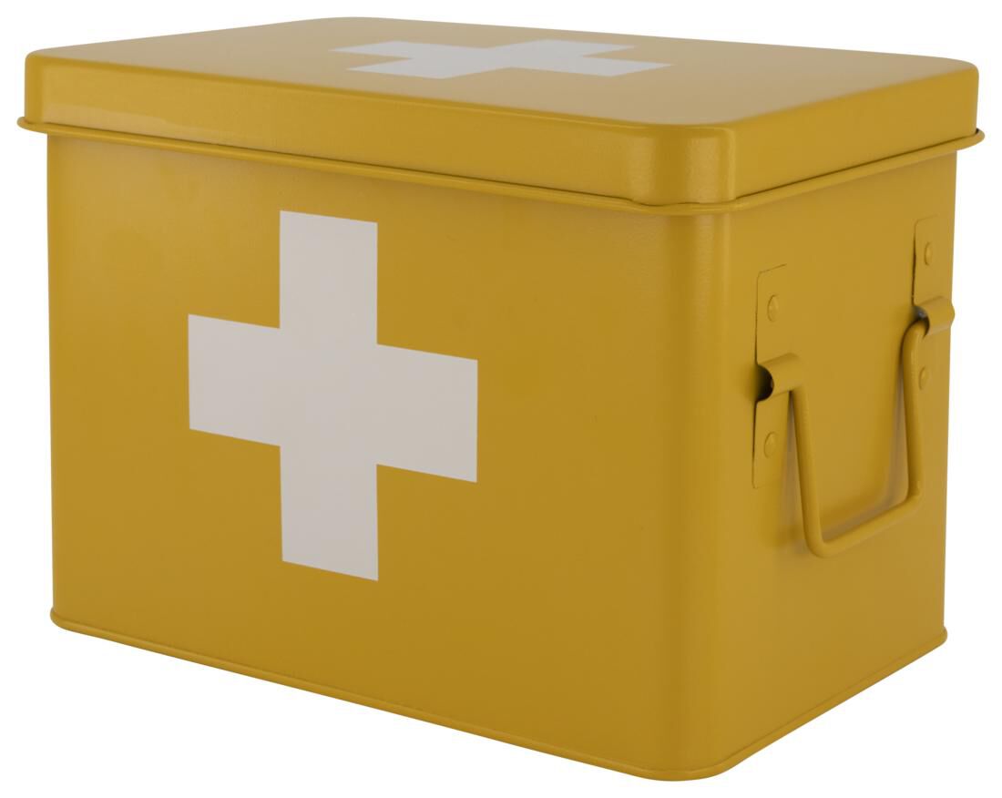 HEMA Medicijnbox 22x16x16 Okergeel (okergeel)