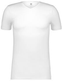 heren t-shirt slim fit v-hals wit wit - 1000009991 - HEMA