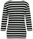 dames t-shirt streep boothals zwart/wit L - 36324788 - HEMA