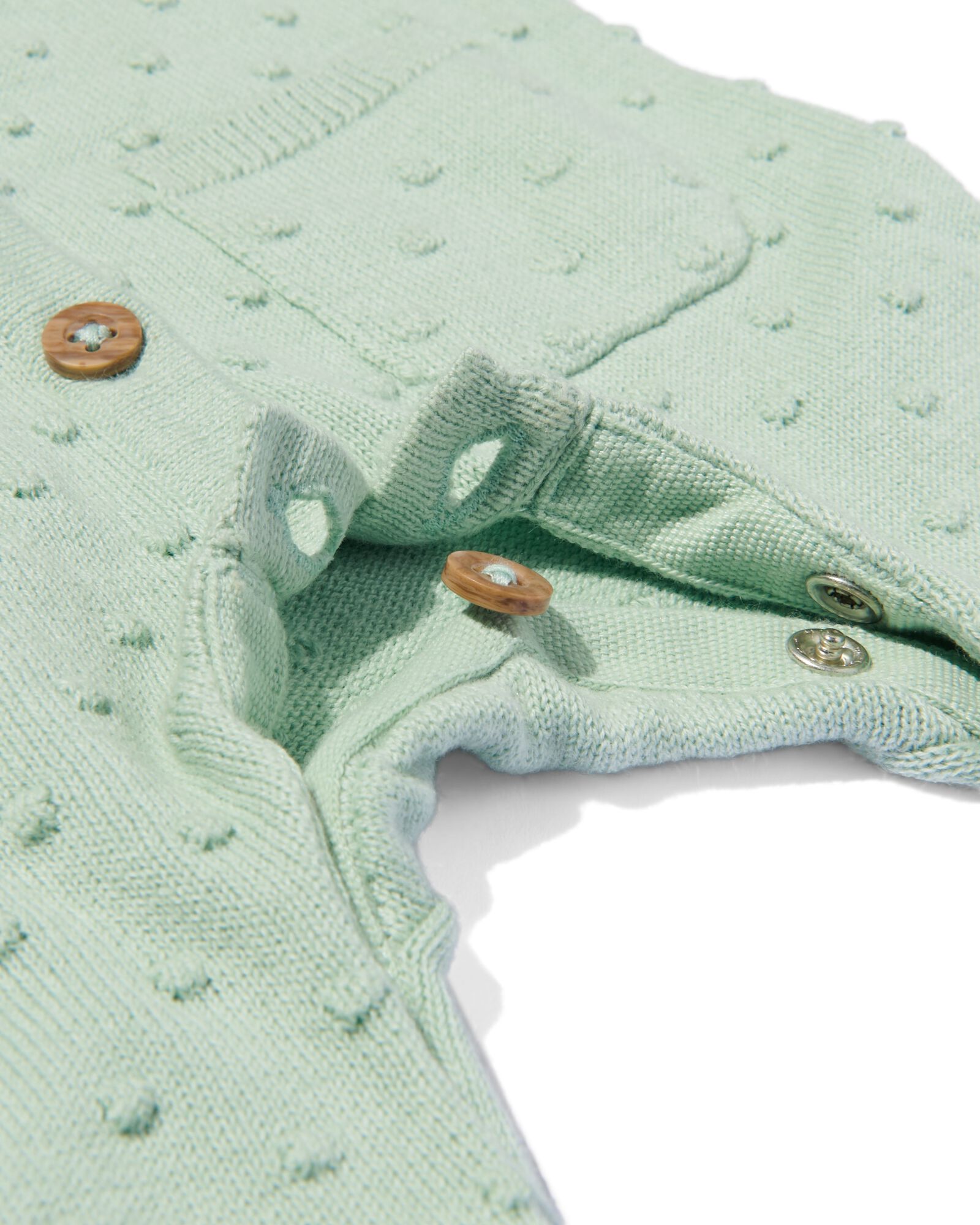 newborn jumpsuit gebreid groen groen - 33482310GREEN - HEMA