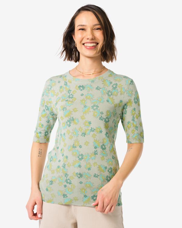dames trui Raven bloemen lichtgrijs lichtgrijs - 36219460LIGHTGREY - HEMA